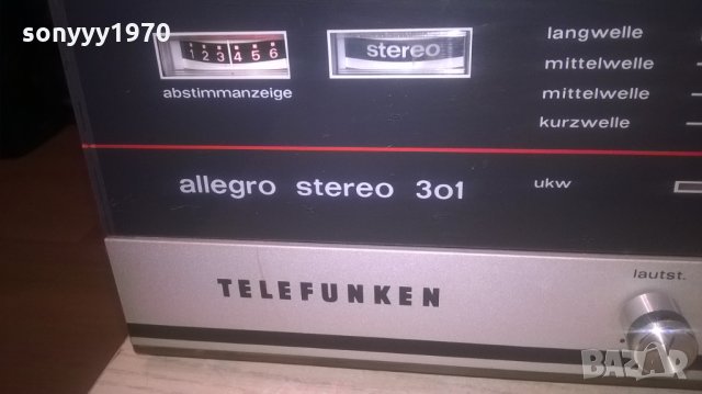 telefunken allegro stereo 301 receiver-внос германия, снимка 10 - Ресийвъри, усилватели, смесителни пултове - 27998767