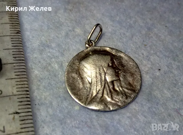 Старинна КАТОЛИЧЕСКА СРЕБЪРНА ИКОНКА МЕДАЛЬОН СРЕБРО ВИСОКА ПРОБА ХУДОЖЕСТВЕНА РЪЧНА ИЗРАБОТКА 44315, снимка 7 - Антикварни и старинни предмети - 50056887