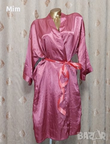 L Сатенен халат пепел от рози , снимка 4 - Нощници - 43346857