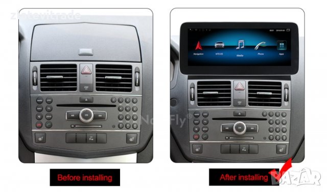 MERCEDES-BENZ C W204 NTG 4.0 2007-2010 12.3" Андроид Навигация, 10107, снимка 6 - Навигация за кола - 38094136