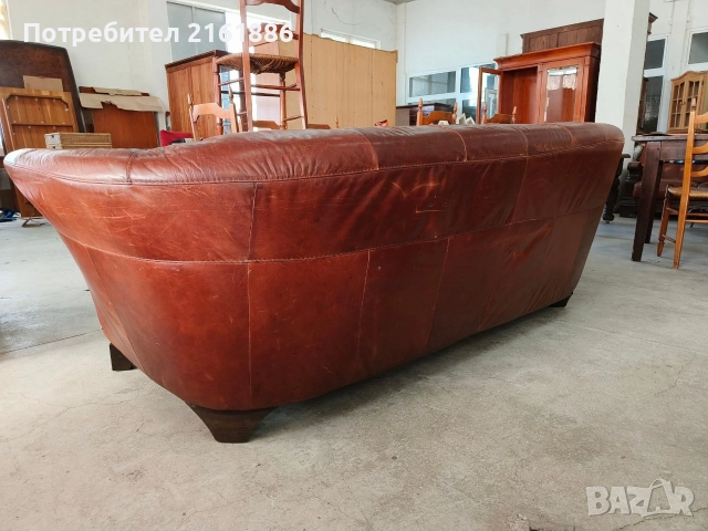 Асиметричен диван от естествена кожа , снимка 6 - Дивани и мека мебел - 52824653