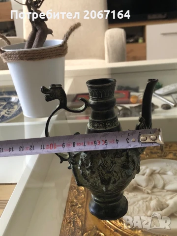 Китайски бронзов чайник, снимка 4 - Колекции - 51020683