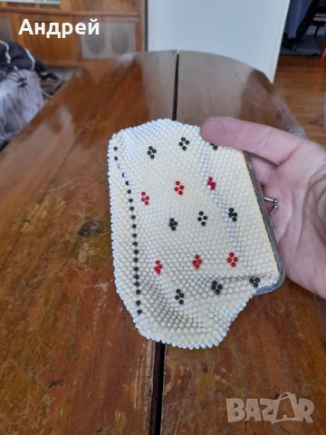 Старо мънистено портмоне #19, снимка 3 - Други ценни предмети - 50566594