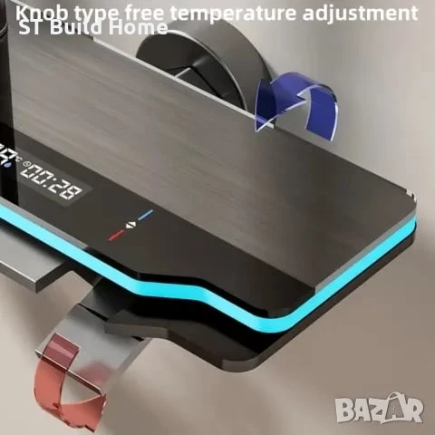 🌟 Луксозен комплект душ система с LED осветление в стилни клавиши , снимка 4 - Душове - 50663746