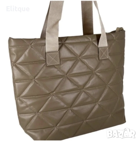 Дамска капитонирана чанта от еко к. - супер удобна подходяща за ежедневието, снимка 11 - Чанти - 52889165