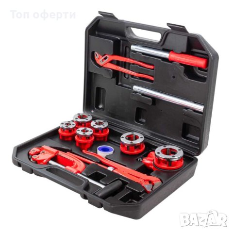 Комплект винторезка с инструменти FORCEKRAFT 12 части, снимка 2 - Други инструменти - 43354160