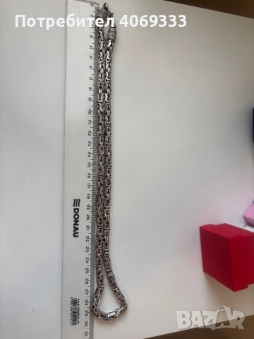 Сребърен ланец 126.22гр 925/61см, снимка 2 - Колиета, медальони, синджири - 51749769