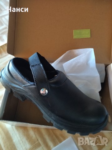 Работни чехли с метално бомбе