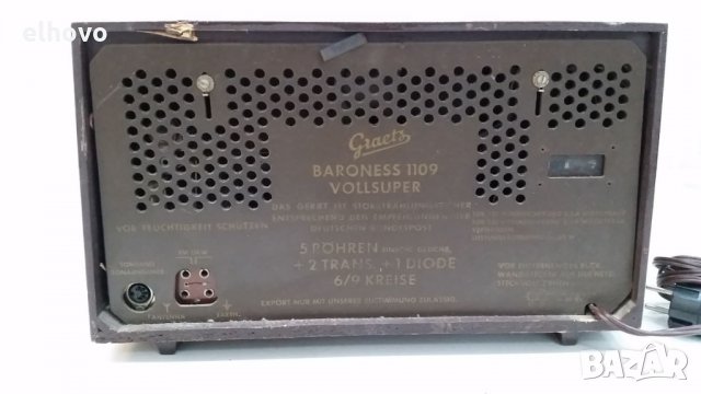 Старо немско лампово радио Baroness 1109, снимка 6 - Радиокасетофони, транзистори - 27106673