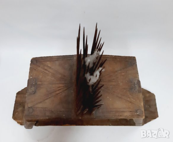 Старо дървено битово чепкало, дарак(6.1), снимка 7 - Антикварни и старинни предмети - 43571892