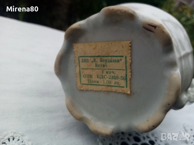 Чайник и каничка - стар български порцелан, снимка 4 - Антикварни и старинни предмети - 52565194