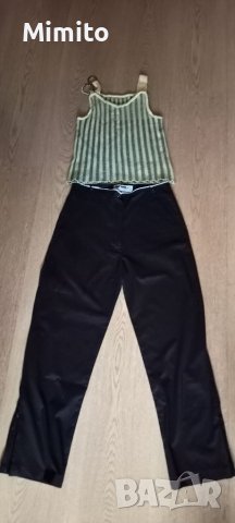 Лот панталон с цепки и къс плетен топ Zara, снимка 2 - Комплекти - 37724912