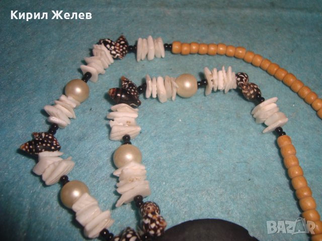 КРАСИВО СКЪПОЦЕННО ХЕНД МЕЙД АРТ КОЛИЕ МЕДАЛЬОН НАТУРАЛНИ МАТЕРИАЛИ АЗИЯ 27017, снимка 9 - Колиета, медальони, синджири - 35132781