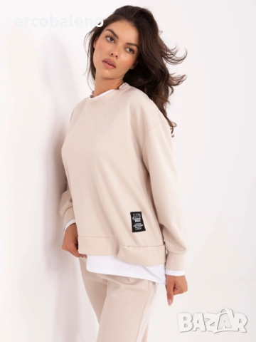 Дамски ежедневен комплект от две части с бяла вложка, 3цвята , снимка 12 - Комплекти - 52861151