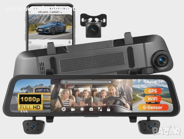 Видеорегистратор с 4 камери и 12´´ дисплей 1080P