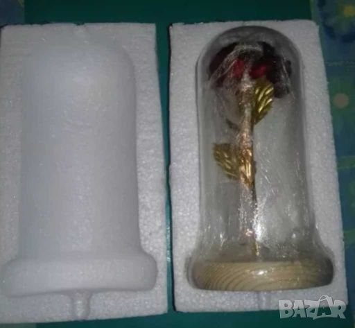 Светеща Роза под стъклен похлупак(Червена или многоцветна)LED , снимка 3 - Други - 27880492