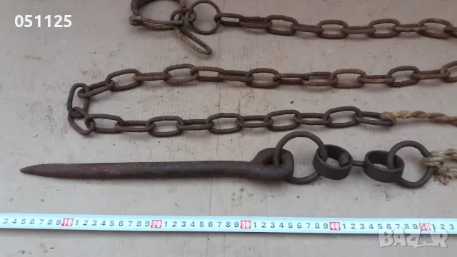 масивен клин със синджир за животни и букая - пълен комплект , снимка 5 - Други ценни предмети - 49674745