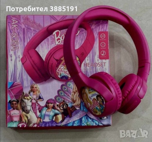 Безжични слушалки Барби , снимка 3 - Слушалки, hands-free - 43734423