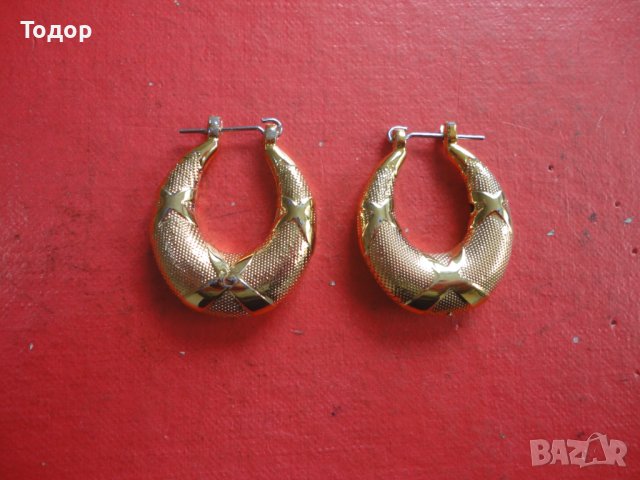 Позлатени обеци обици , снимка 7 - Обеци - 43926235