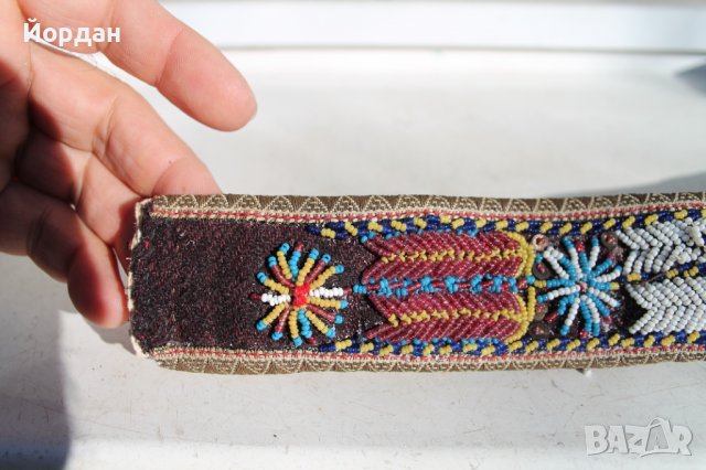 Колан от народна носия сърма и маниста, снимка 7 - Антикварни и старинни предмети - 39180182