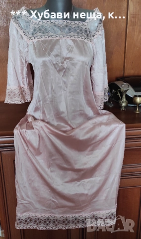 💕Разкошна сатенена нощница 2ХЛ.💕Луксозни Секси нощнички S,сатенен комплект три части M💕, снимка 10 - Нощници - 46287924