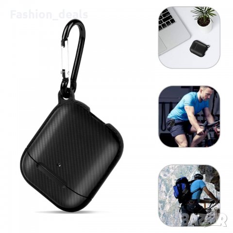 Нов защитен калъф кейс за кутия на слушалки Apple Airpods 1 2 Карбон, снимка 3 - Други - 33642919