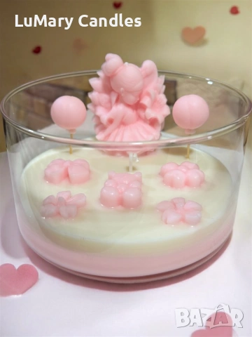 Свещ “ Розова нежност”, снимка 5 - Други - 53284210