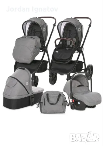 LORELLI Premium Комбинирана количка 3в1 INFINITY GLACIER GREY, снимка 1