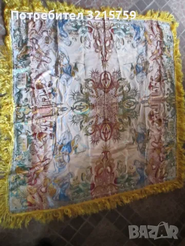 Винтидж копринена покривка, арабски мотиви, снимка 1
