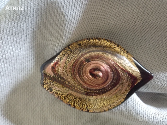висулка мурано злато, снимка 3 - Колиета, медальони, синджири - 51060070