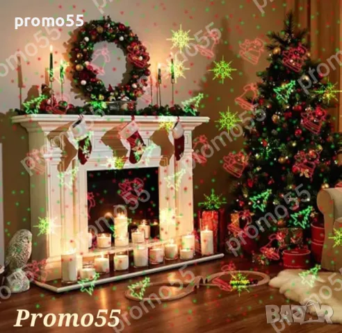 Светлинен Лазерен Проектор Декорация за Коледа 5в1, снимка 8 - Декорация за дома - 47825543