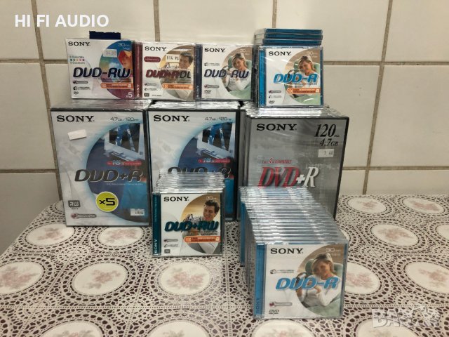 Sony DVD+RW 4.7GB i Sony DVD-RV