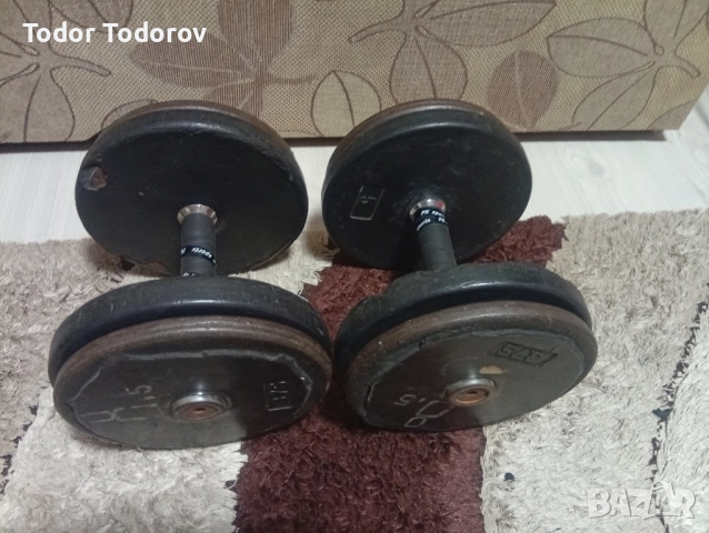 Дъмбели два по 10 кг, снимка 4 - Фитнес уреди - 52569120