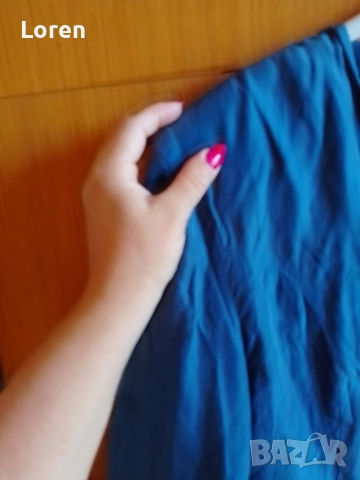 *Art of Silk*Дамски синьо тънко сако с подплънки , снимка 4 - Сака - 51492090