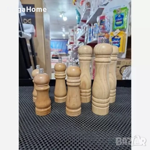 Ръчна Дървена мелничка за пипер и други подправки, снимка 4 - Аксесоари за кухня - 53492233