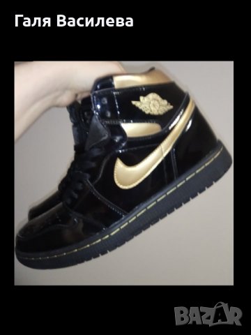 Jordan 1 Retro High Black Metallic Gold 44, 45 размер, снимка 5 - Маратонки - 32438466