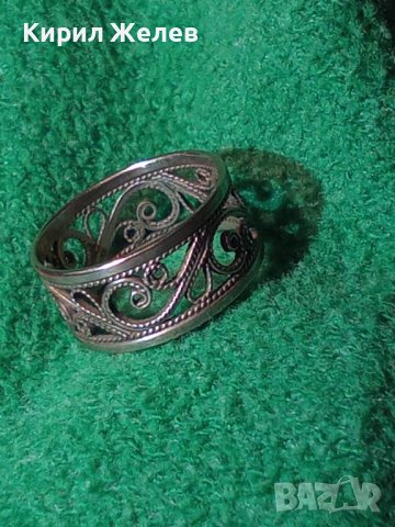 АРТ ДЕКО СРЕБЪРЕН ФИЛИГРАНЕН МАЙСТОРСКА АЖУРНА ЮВЕЛИРНА ИЗРАБОТКА НЕЖЕН ПРЪСТЕН СРЕБРО 17073, снимка 4 - Антикварни и старинни предмети - 31196134