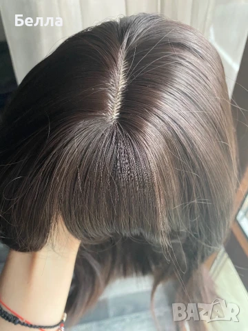 НОВА Къса естествена перука! 100% високо качество, снимка 3 - Аксесоари за коса - 51056446