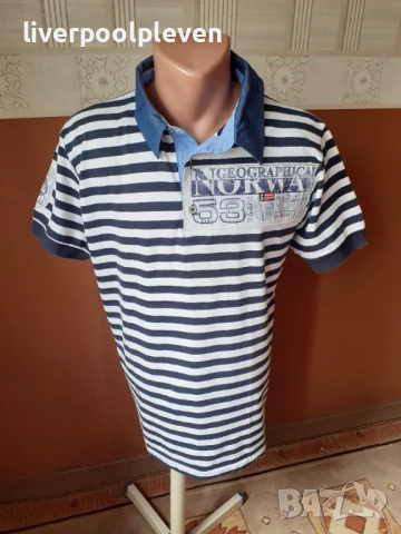 👉Geographical Norway Original L ефектна, снимка 4 - Тениски - 50501394