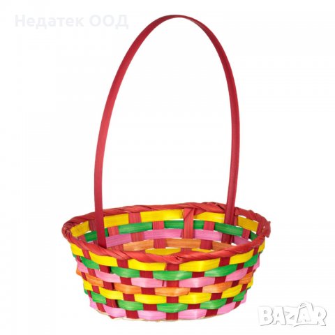 Великденска декорация, Плетена кошница, Mногоцветна, 22x30 см, снимка 3 - Декорация за дома - 40081064