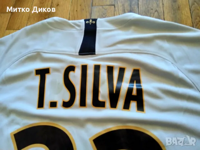 ПСЖ Париж Сейнт Жермен футболна тениска  №22 Тиаго Силва размер Л, снимка 7 - Футбол - 47750480