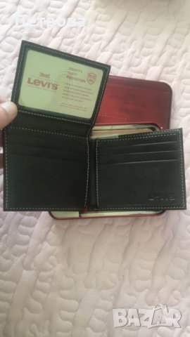 Оригинални мъжки кожени портфейли марка LEVI’S - тъмнокафеви, снимка 3 - Портфейли, портмонета - 27998560