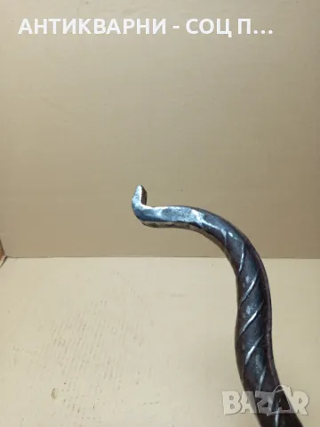 Стар Ръчно Кован Лост Щанга Козикрак Тегло 2.700кг., снимка 6 - Антикварни и старинни предмети - 49755978