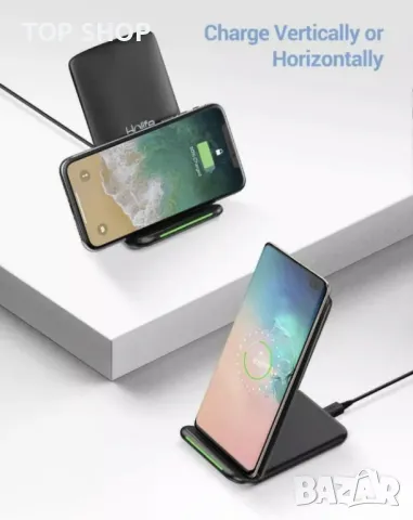 Безжично зарядно за Samsung,  Apple, LG- Holife 15W, снимка 2 - Безжични зарядни - 49105979