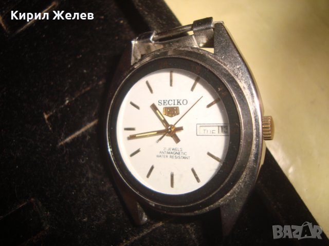 SECIKO 5 21 JEWELS ANTIMAGNETIC ИНТЕРЕСЕН РАБОТЕЩ МАРКОВ МЕХАНИЧЕН ЧАСОВНИК 20844, снимка 7 - Мъжки - 32832312