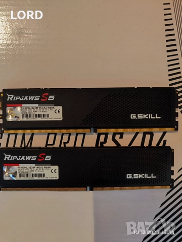 Рам памет G.SKILL Ripjaws S5 Black 32GB (2x16GB) DDR5 6000MHz CL32, снимка 4 - RAM памет - 52728068