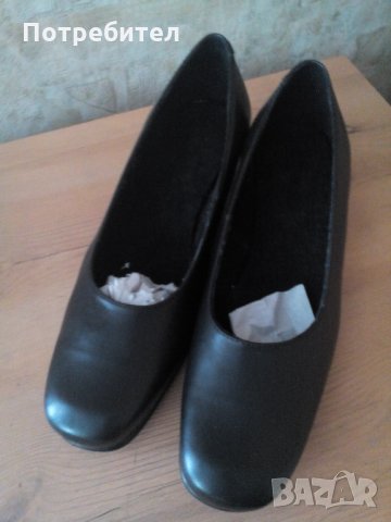Черни нови дамски обувки от естествена кожа №41, снимка 2 - Дамски ежедневни обувки - 34743789