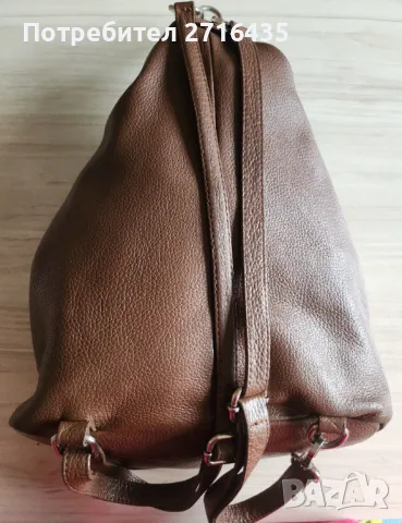 Дамска раница ,от естествена кожа , снимка 2 - Раници - 50417880