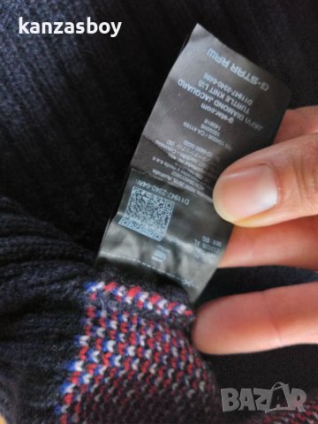 g-star javdi diamond jacquard turtle knit - страхотен мъжки пуловер ЛАМСКА ВЪЛНА, снимка 9 - Пуловери - 39545647