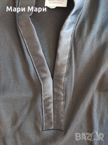 Блуза - риза с яка от сатен, снимка 8 - Блузи с дълъг ръкав и пуловери - 28406447